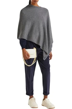 Benetton Damen MANTELLA 1235DU01A Gestrickte Ponchos und Capes, , Einheitsgröße