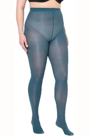Ulla Popken Damen große Größen Übergrößen Plus Size Essential Mikrofaser-Strumpfhose, 60 den