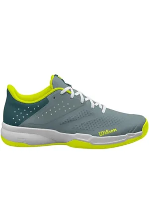 Wilson Herren KAOS Stroke 2.0 Tennis Shoe, Stormy Sea/Deep Teal/Safety Yellow, 47 1/3 EU