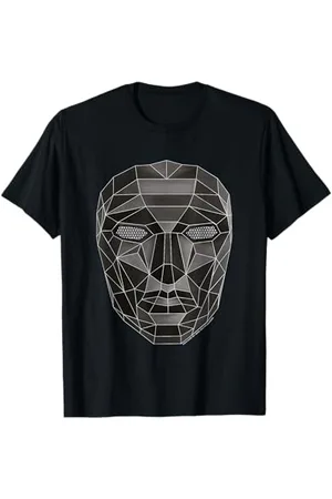 Squid Game Front Man Geometrische Maske Kunst T-Shirt