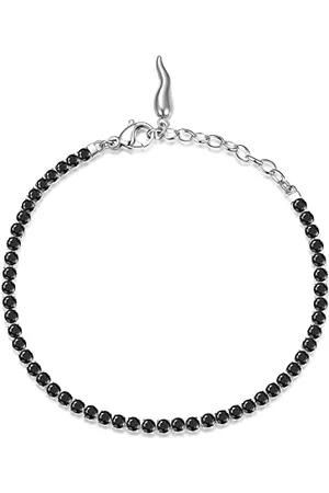 Brosway Armband DESIDERI mit einem Glückshorn Anhänger für Damen aus Edelstahl mit Zirkonia in der Farbe mit Karabinerverschluss, Länge: 185 mm, BEI014