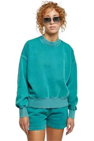 Urban classics Damen Ladies Oversized Stone Washed Crewneck Sweatshirt, , XL