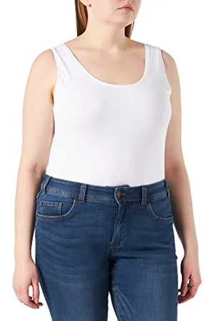 Marc O’ Polo Marc OߴPolo Damen Tanktop mit Rundhalsausschnitt Slim Fit, (White), M
