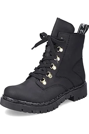 Rieker Damen Schnürstiefeletten Y2422, Frauen Stiefeletten,Ladies,Boots,Stiefel,Bootee,Booties,halbstiefel,Kurzstiefel,schwarz (01),39 EU / 6 UK