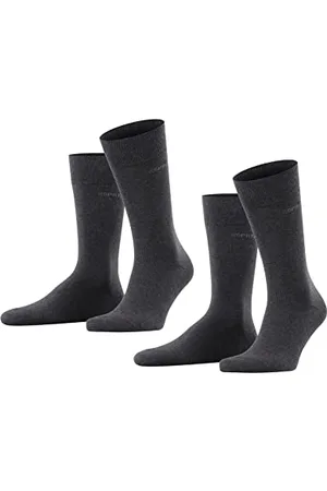 ESPRIT Herren Socken Basic Uni Multipack M So Baumwolle einfarbig 2 Paar, , 47-50