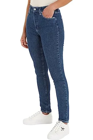 Calvin Klein Jeans Damen Jeans High Rise Skinny Fit, Blau (Denim Medium), 34W / 30L