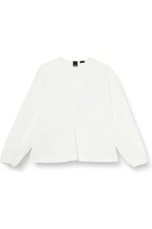 Pinko Damen Buttleship Musselin Stickerei Sangallo Platziert Bluse, , Small