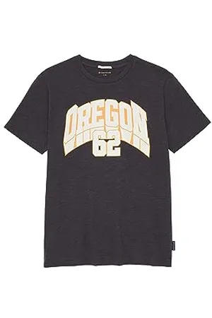 TOM TAILOR Jungen 1037515 T-Shirt mit Schriftzug, 29476-coal Grey, 152