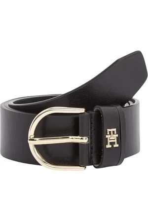 Tommy Hilfiger Damen Gürtel Essential Effortless 3,5 cm mit Dornschließe, Schwarz (Black), 120 cm