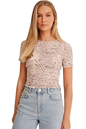 NA-KD Damen Babylock Top T-Shirt, , X-Large