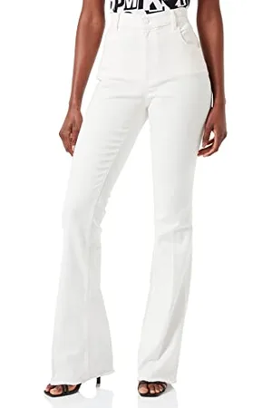 Moschino Womens 5 Pocket Flared Trousers Jeans, , 34