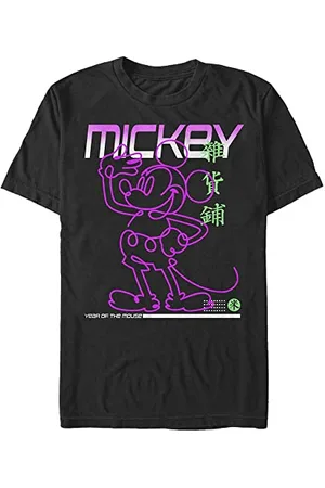 Disney Unisex Mickey Street Glow Organic Short Sleeve T-shirt, , M