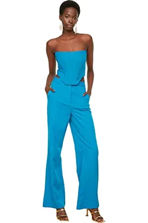 Trendyol Damen Strapless Bustier, Royal Blue, 38 EU