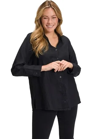 Ulla Popken Damen Leinenbluse Blusen, , 62-64