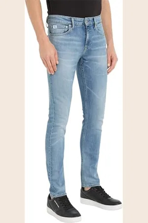 Calvin Klein Jeans Herren Jeans Slim Skinny Fit, Blau (Denim Light), 33W / 34L