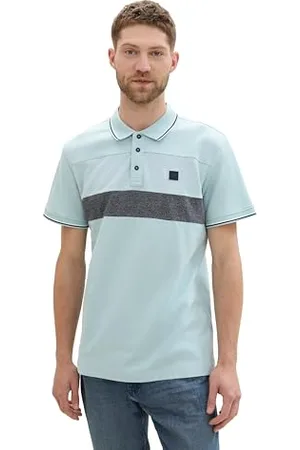TOM TAILOR Herren Piqué Poloshirt mit Block-Streifen, , L