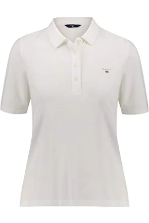 GANT Damen LSS Pique ORIGINAL Poloshirt, White, S