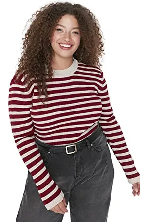 Trendyol Damen Tbbaw23an00019/Bordo Sweatshirt, , 4XL Größen