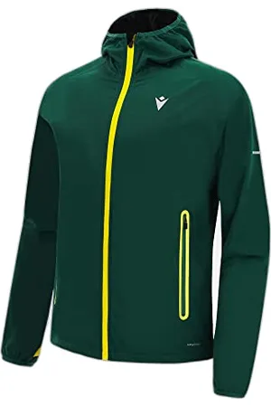 macron Herren Run FCC Caleb Rain Jacket Light Man Dgrn/YEL Regenjacke, , XL