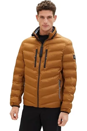 TOM TAILOR Herren Modern Hybrid Steppjacke mit abnehmbarer Kapuze, , L