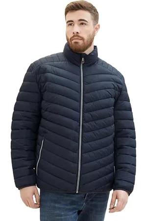 TOM TAILOR Herren Plussize Lightweight Steppjacke mit Stehkragen, , 2XL