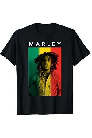 Bob Marley Official Rasta Fade Legend Photo T-Shirt