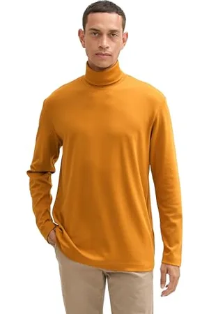 TOM TAILOR Herren Longsleeve aus Baumwolle mit Rollkragen, , L