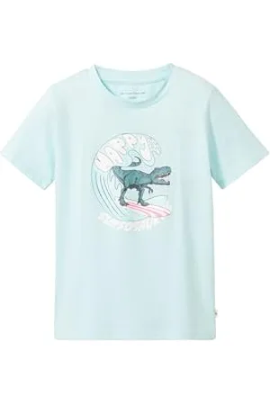 TOM TAILOR Jungen Kinder T-Shirt mit Print , classic light blue, 92/98
