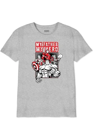 Marvel Jungen Bomarcots206 T-Shirt, Grau meliert, 14 Jahre