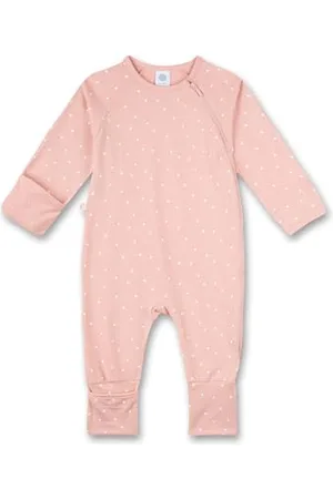 Sanetta Mädchen-Overall | Praktischer und bequemer Strampler aus Bio-Baumwolle für Mädchen. Baby Overall 080