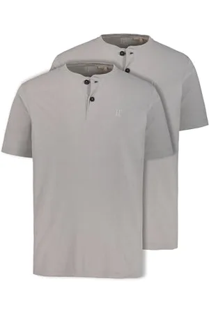 JP 1880 Herren Henleys, 2er-pack T-Shirt 1/2, , 3XL EU