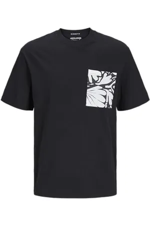 JACK & JONES Herren JORMARBELLA Pocket Tee SS Crew NEC PLS T-Shirt, Black, XXXXXL