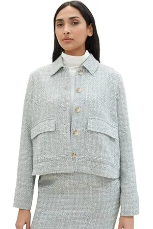 TOM TAILOR Damen Bouclé Blazer Jacke, , 46