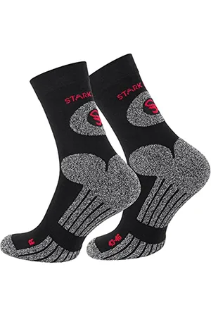 STARK SOUL Trekking Wandersocken für Damen & Herren, 2 Paar Atmungsaktive Gepolsterte Outdoor-Socken ( , 39-42)