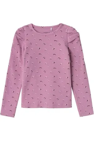 NAME IT Girl Oberteil mit Langen Ärmeln Slim Fit
