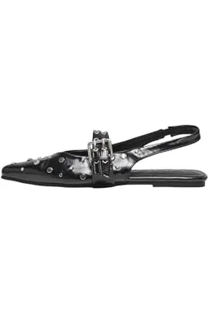 ONLY Damen Onlaura-5 Pu Slingback Buckle Ballarina, Black, 38 EU
