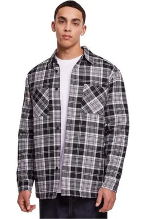 Urban classics Herren TB6326-Padded Checked Shirt Jacket Hemd, , 3XL