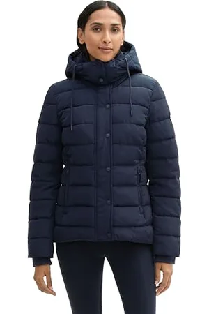 TOM TAILOR Damen Steppjacke mit Abnehmbarer Kapuze, , XXXL