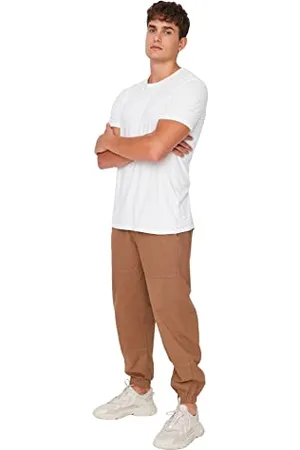 Trendyol Herren Herren Mittlerer Bund Loose Fit Hose Pants Normal Waist Woven Loose Fit Pants, , 42