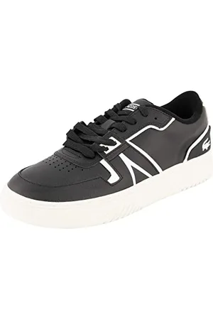 Lacoste Herren Low-Top Sneaker L001 123 7 SMA, Männer Halbschuhe,Turnschuhe,Laufschuhe,schnürschuhe,schnürer,SCHWARZ/Weiss (312),42 EU / 8 UK