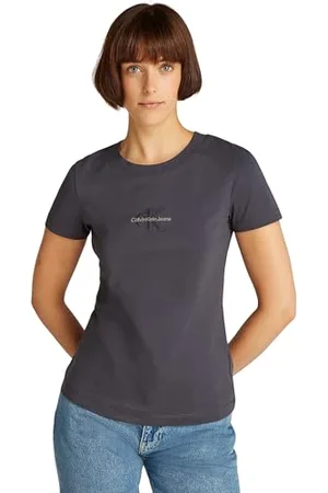 Calvin Klein Jeans MONOLOGO SLIM TEE Langarmhemd Damen, , 4XL