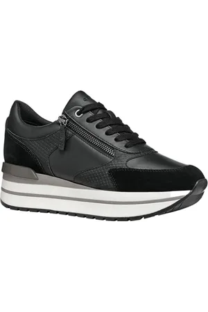 Geox Damen D New KENCY A Sneaker, Black, 41 EU