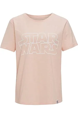 Recovered Clothing Star Wars Classic Logo Pale Pink Fitted T-Shirt by XXL