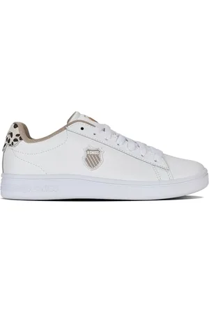 K-Swiss Damen Court Shield II Sneaker, White/Leo/White, 38 EU