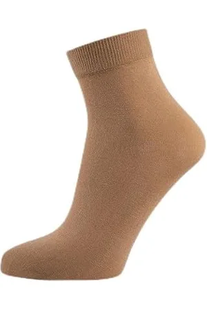 Nur Die Söckchen Cotton 60 DEN blickdichte Socken in matter Optik aus Baumwolle bequemer Bund Damen