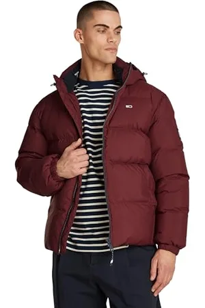 Tommy Hilfiger Herren Pufferjacke Essential Down Jacket Warm, Rot (Deep Rouge), XXL