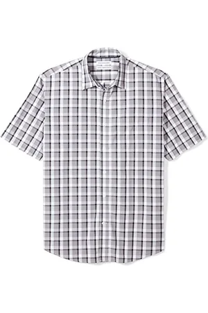 Amazon Herren Kurzärmeliges Hemd aus Popeline, Normale Passform, , XS
