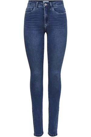 ONLY Damen Onlroyal High Waist Skinny Jeans, Medium Blue Denim, XL 32L EU
