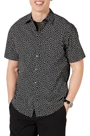 Amazon Herren Kurzärmeliges Hemd mit Aufdruck, Normale Passform, , XL