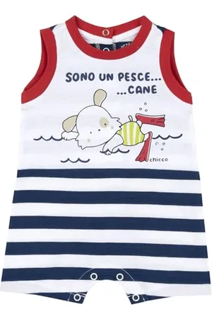 chicco Korte Mouwen Baby Romper, Baby Romper met Handige Knopenopening, van Zacht Katoen, Machinewasbaar, Babykleding 0-24 Maanden, Entworfen in Italien